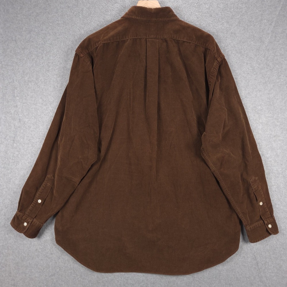 Ralph Lauren Blaire Mens Size XL Brown Corduroy Casual Shirt Academia - Picture 5 of 11